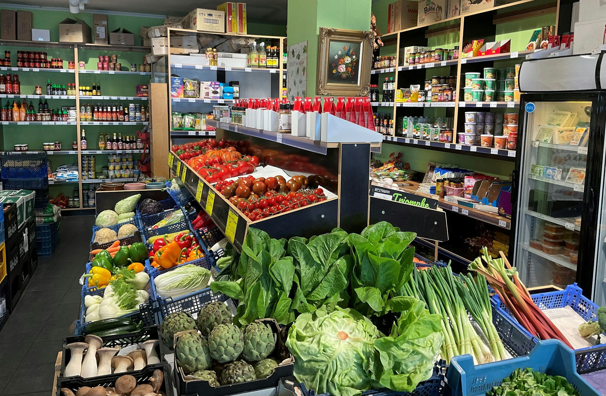 Gemüseauswahl in einem asiatischen Geschäft in Köln