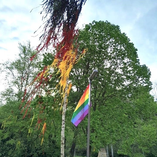 06.05.2024 Ärger bei Maifeier in Schleiden, Regenbogenfahnen zerstört
