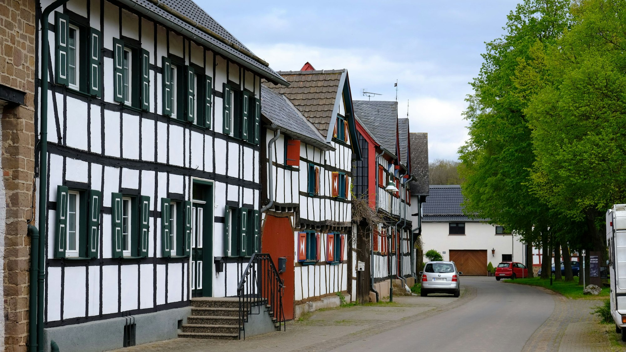 Fachwerkhäuser in der Friedentalstraße in Mechernich-Hostel.