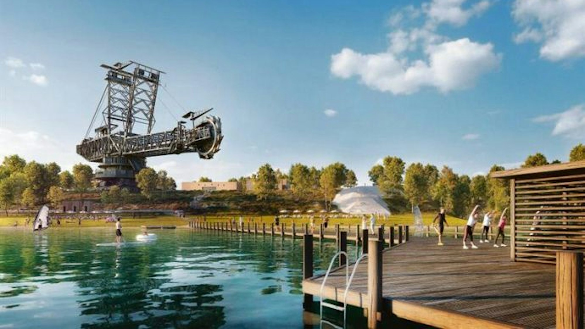 Nach dem Ende des Braunkohletagebaus könnte auf dem Grund des künftigen Hambacher Sees ein riesiger Stromspeicher aus Unterwasser-Kavernen entstehen.