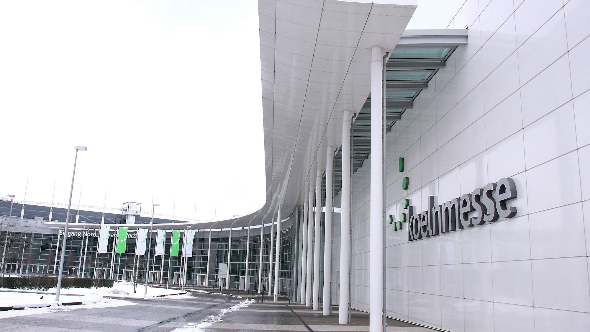 Der Eingang Nord der Kölner Messe in Deutz.