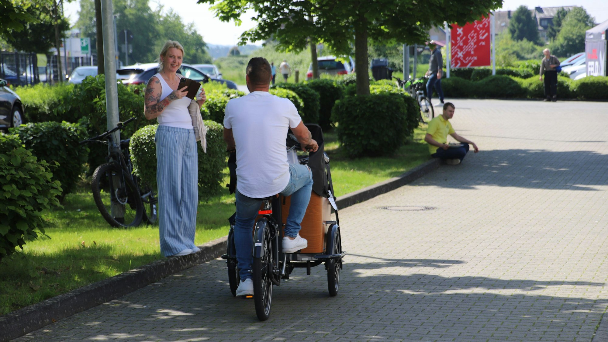 Auf der Teststrecke wurden Lastenräder, so genannte Cargo-Bikes ausprobiert.