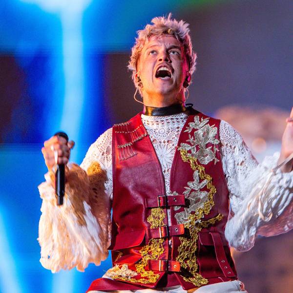 Baby Lasagna aus Kroatien mit dem Titel „Rim Tim Tagi Dim“ bei der Probe für das Finale des Eurovision Song Contest (ESC) 2024 in der Malmö Arena.