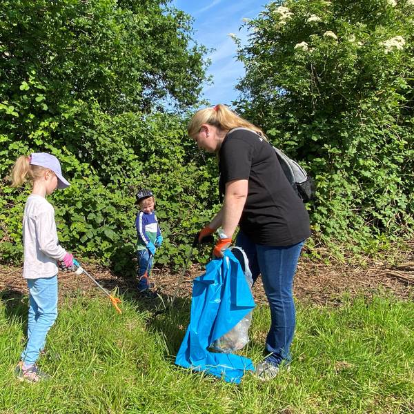 In Bürrig wurde Müll gesammelt