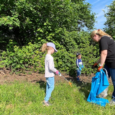 In Bürrig wurde Müll gesammelt