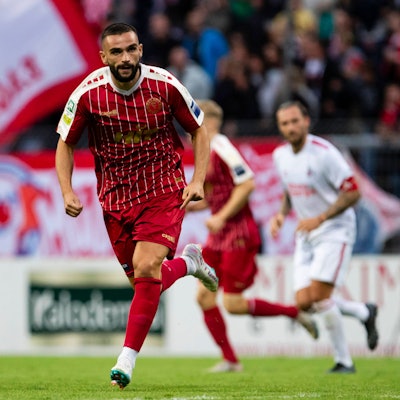 Regionalliga West: SC Fortuna Koeln - 1. FC Koeln U21, U 21 01.08.2023 Leon Demaj Fortuna Koeln, 9, Regionalliga West, 1. Spieltag, SC Fortuna Koeln - 1. FC Koeln U21, am 01.08.2023, Suedstadion, Koeln *** Regionalliga West SC Fortuna Koeln 1 FC Koeln U21, 01 08 2023 Leon Demaj Fortuna Koeln, 9 , Regionalliga West, 1 Matchday, SC Fortuna Koeln 1 FC Koeln U21, on 01 08 2023, Suedstadion, Koeln Copyright: xBEAUTIFULxSPORTS/Meuselx