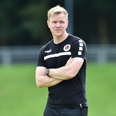 Fußball A-Junioren Bundesliga West 1. Spieltag: Rot-Weiss Essen - Viktoria Köln am 12.09.2021 im Stadion Am Hallo in Essen
Marian Wilhelm ( Trainer Viktoria Köln U19 )
Foto: Thorsten Tillmann / FUNKE Foto Services