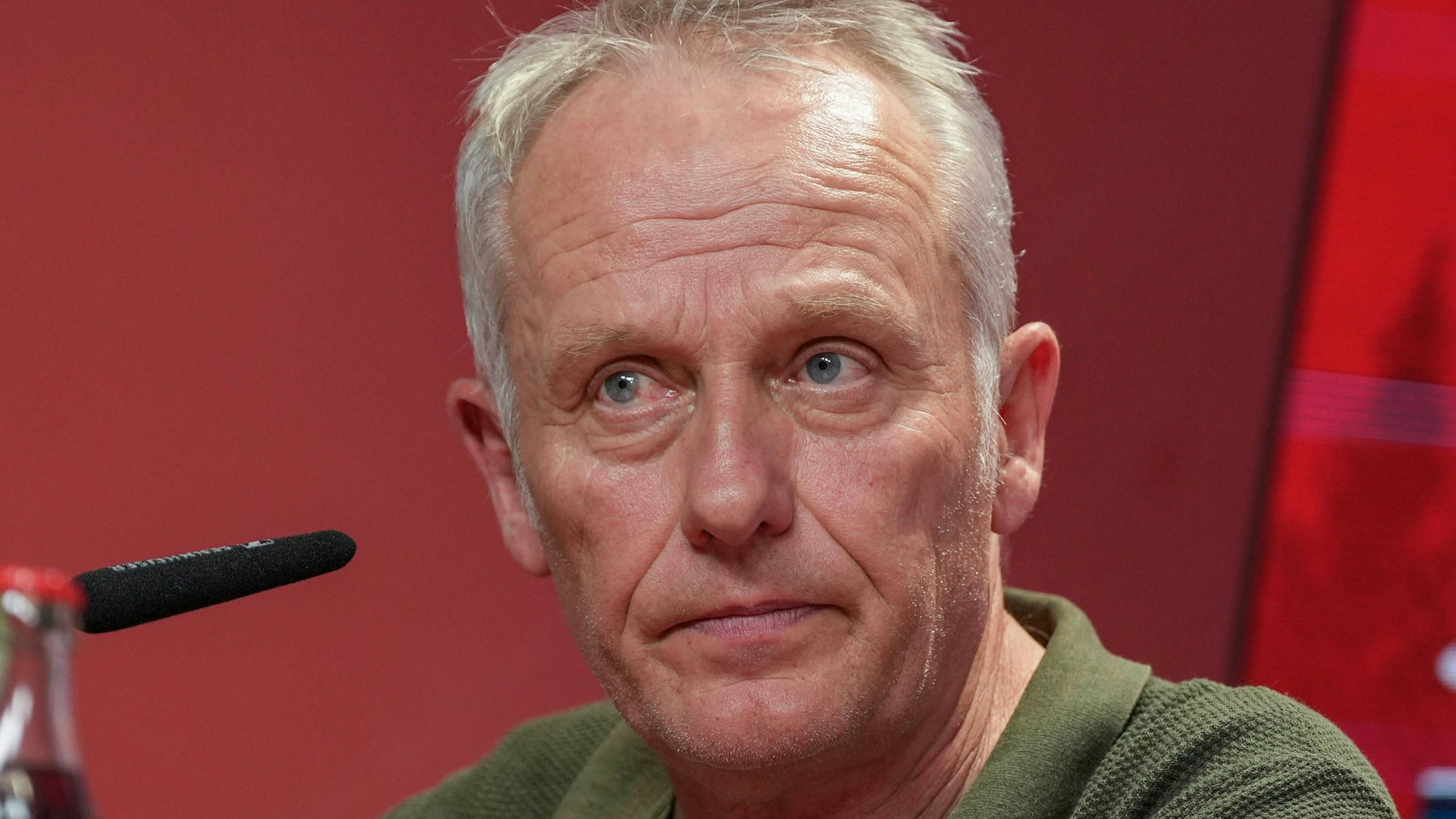 Christian Streich auf seiner letzten Pressekonferenz als Freiburg-Coach.