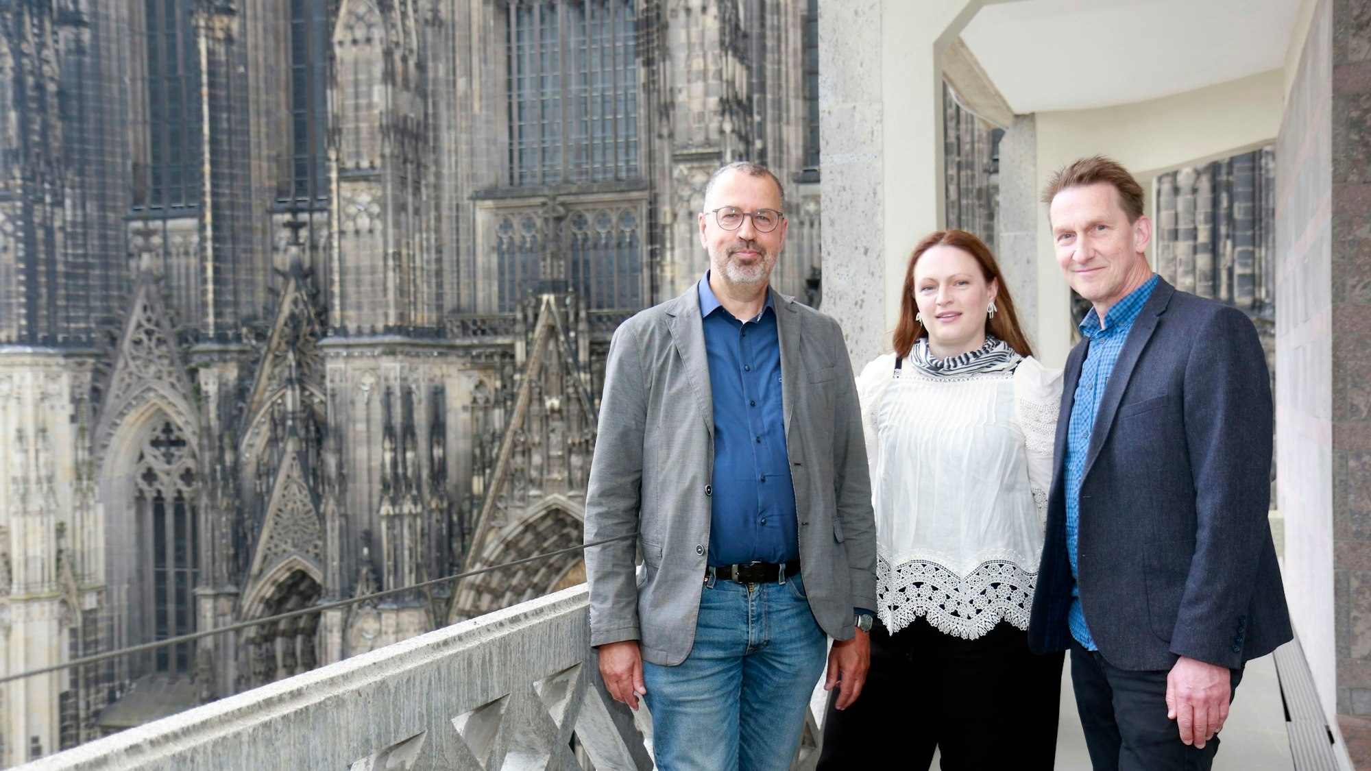Die Macher des Films „Faszination Kölner Dom“: Marcus Laufenberg, Pia Modanese und Harald Schlüter (v.l.).