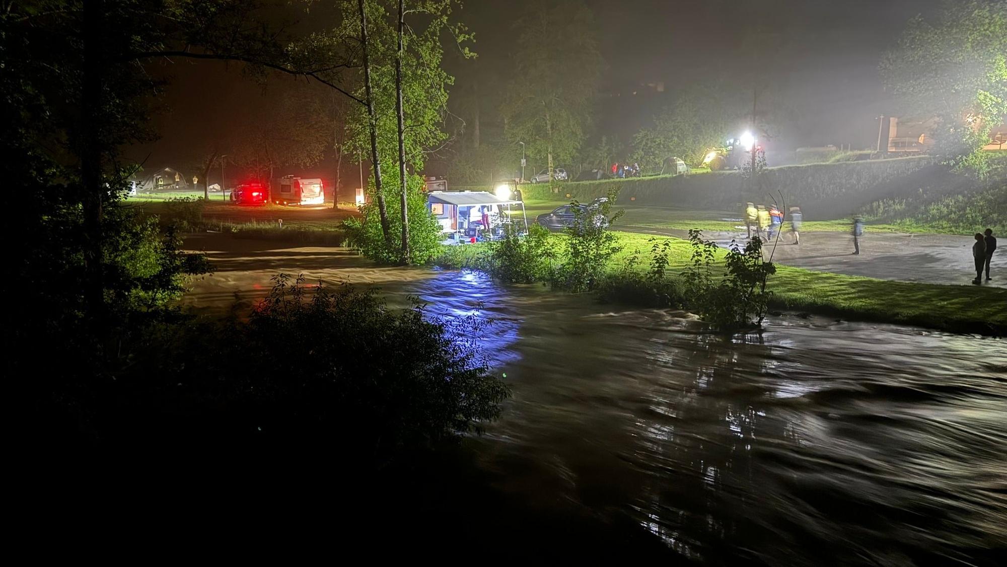 In der Eifel mussten Campingplätze evakuiert werden.