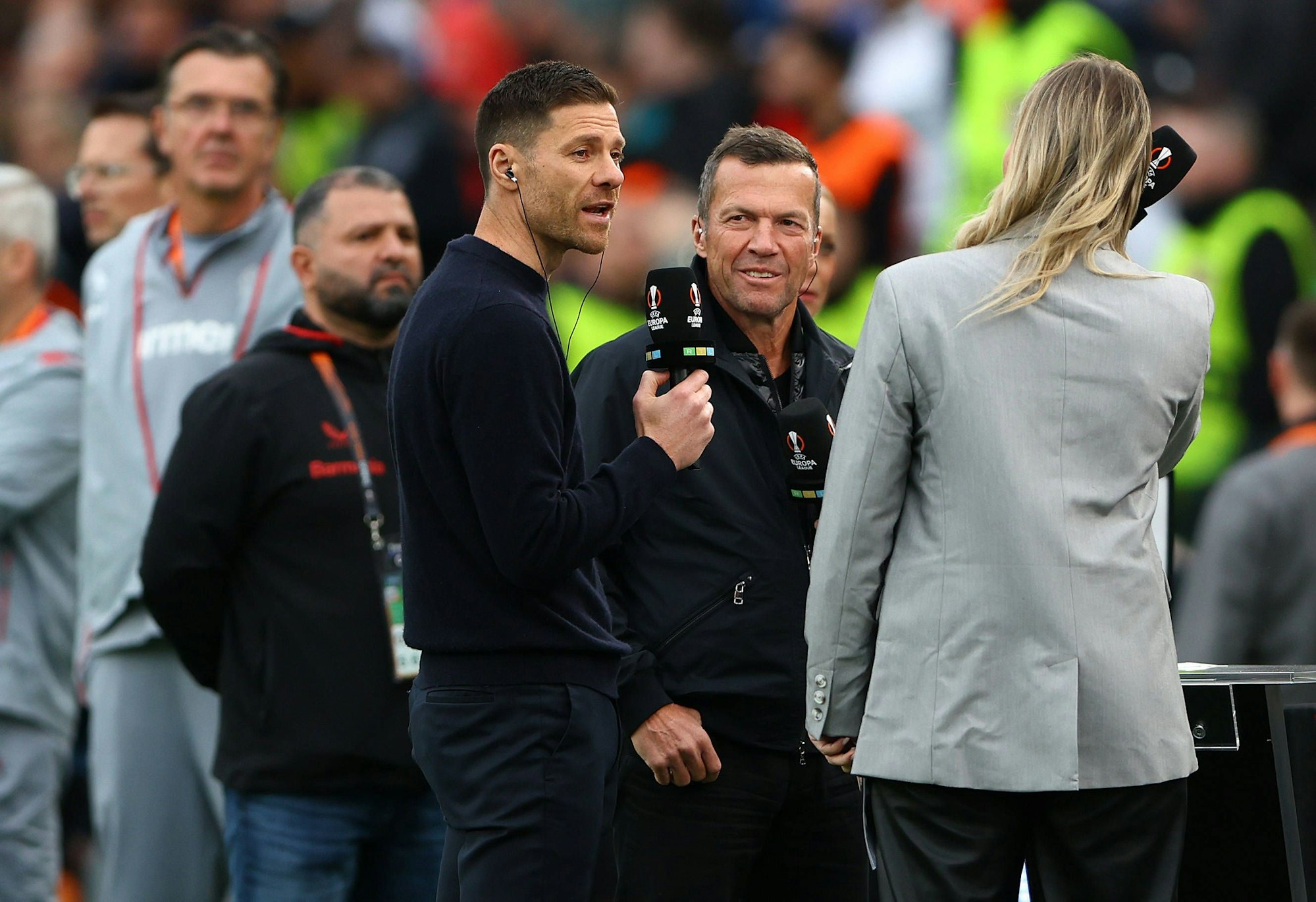 Leverkusen-Trainer Xabi Alonso im Interview vor dem Finale in Dublin.