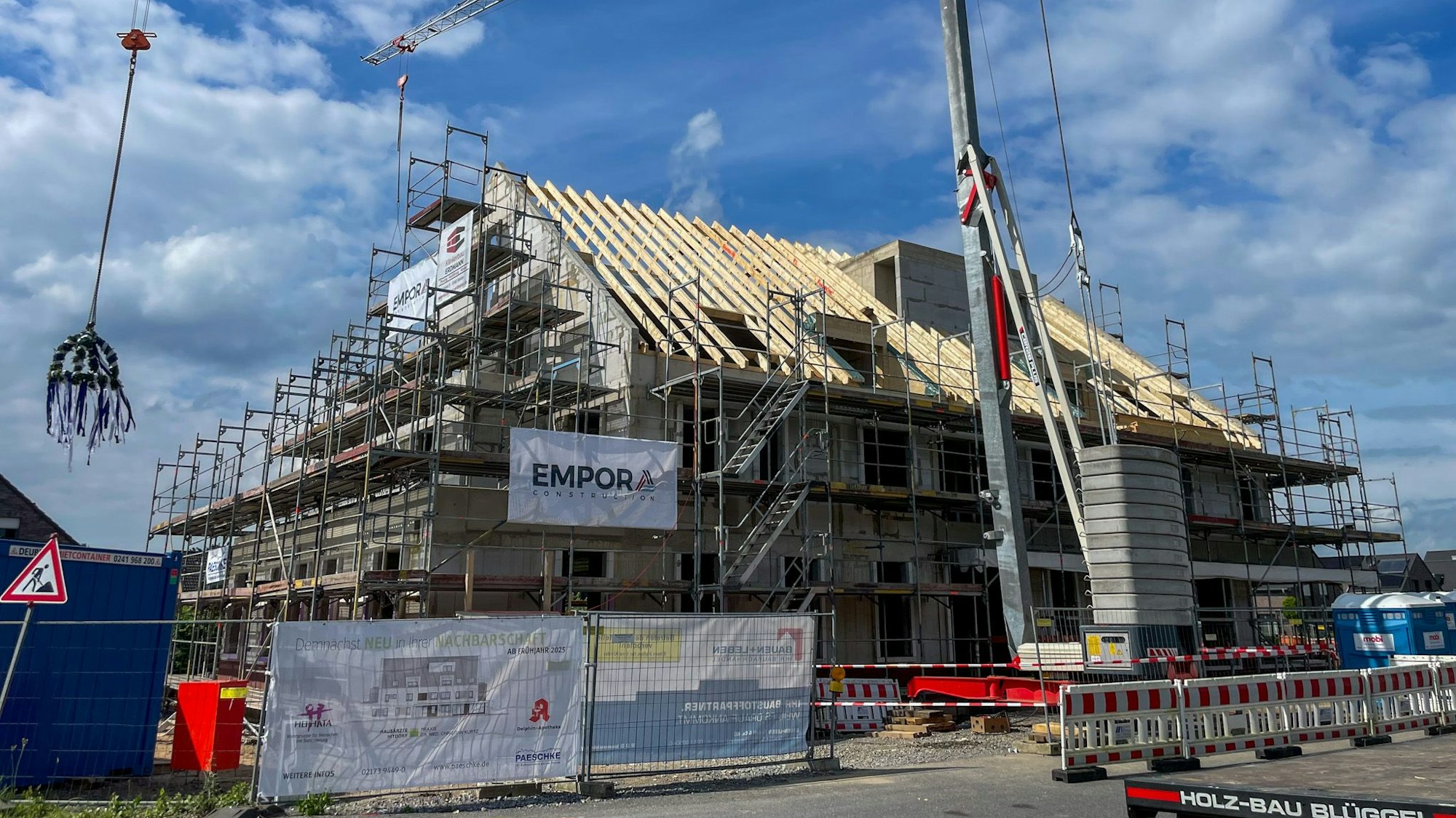 Etwa vier Monate hat es gedauert, bis der Rohbau stand.