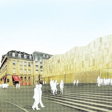 So sieht einer der Entwürfe für das Museum aus.