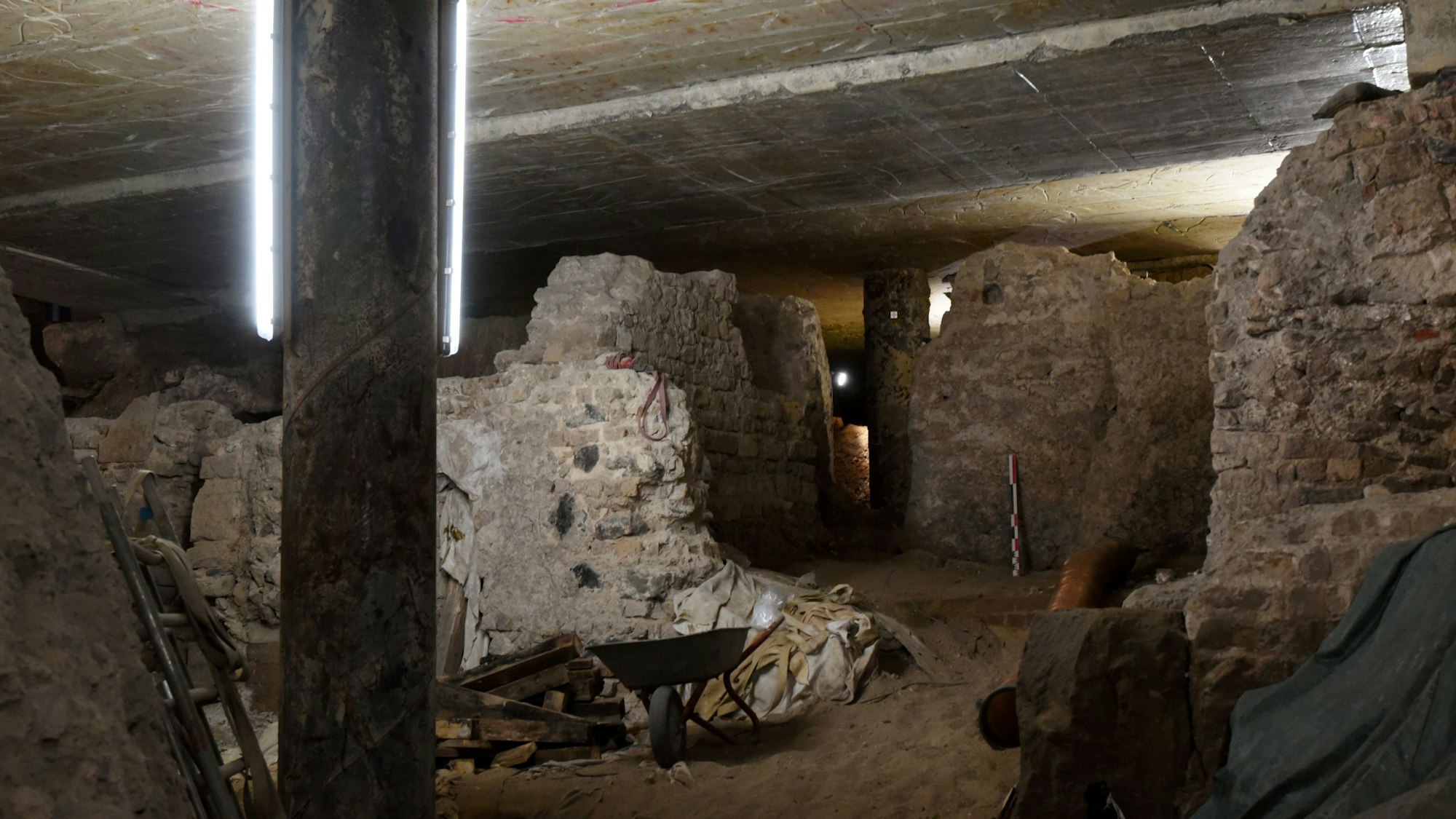 Die unterirdische Baustelle im Jahr 2021