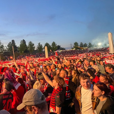 Viele Fans beim Public Viewing.