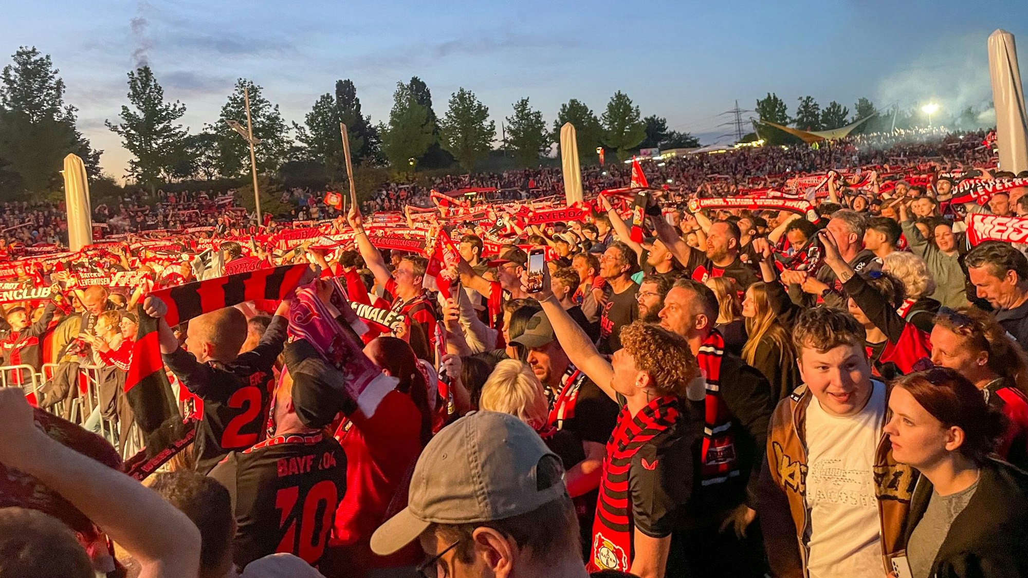 Viele Fans beim Public Viewing.