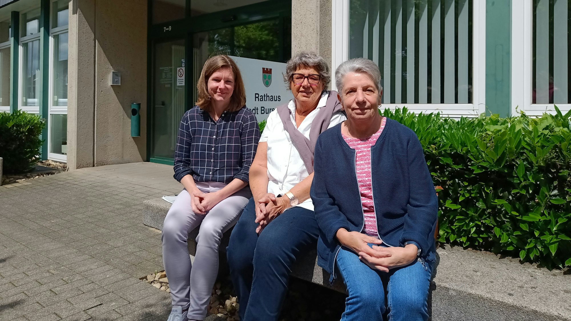 Jenny Zyball (begleitet den Beirat als Schriftführerin), Magret Eimermacher, Helga Coen vom Burscheider Seniorenbeirat.
