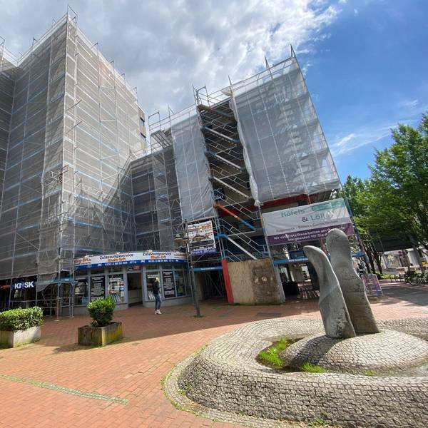 Zu sehen ist das Ockenfels-Hochhaus.