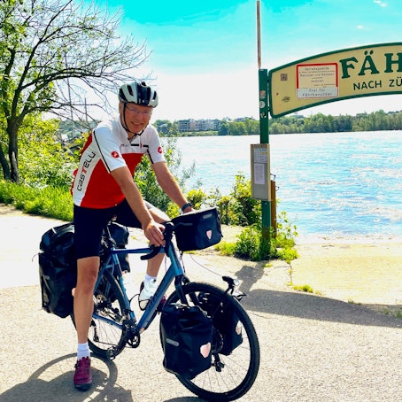Johannes Hoffmann startet am 1.Juni an der Weißer Fähre mit seinem Rad Richtung Nordkap