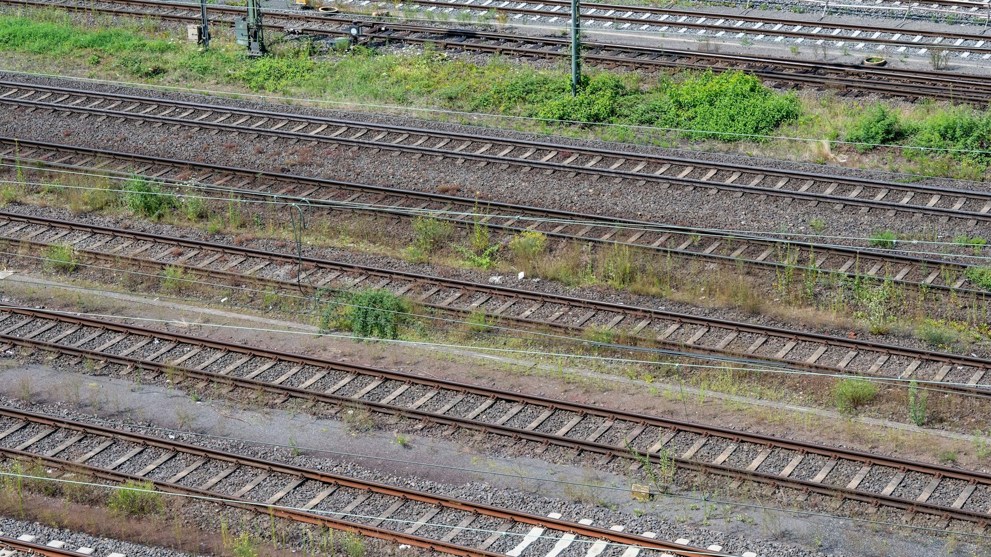 Gleise Güterbahnhof Eifeltor in Zollstock.