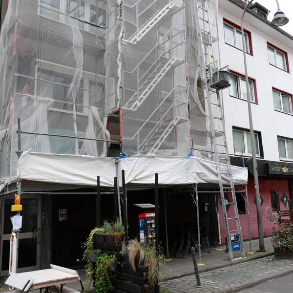 Eine Baustelle in der Merowinger Straße.