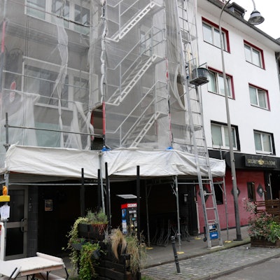 Eine Baustelle in der Merowinger Straße.