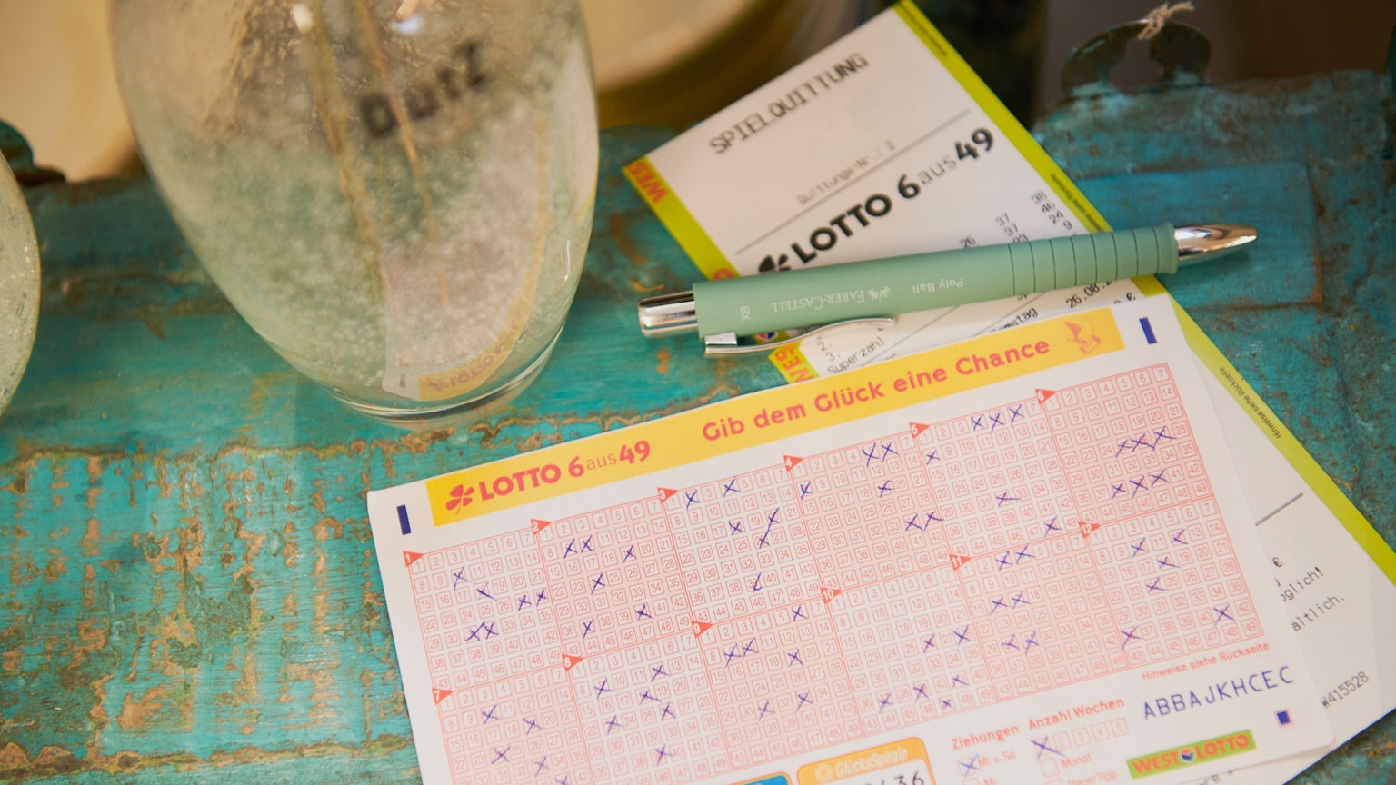 Lottoschein.