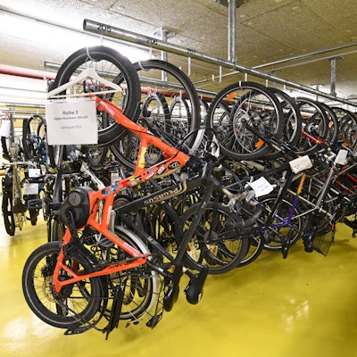 Der Fahrradkeller im Fundbüro an der Dillenburger Straße.