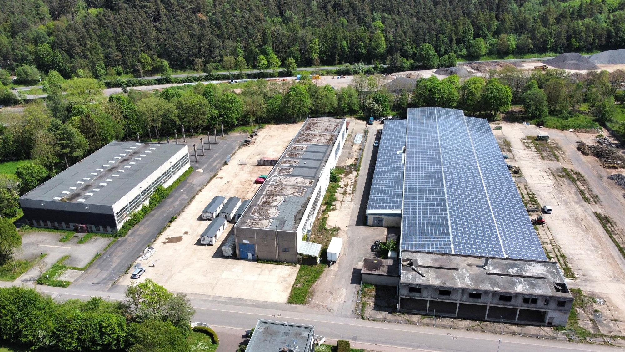 Blick von der Vogelperspektive auf die alten Milz-Hallen.