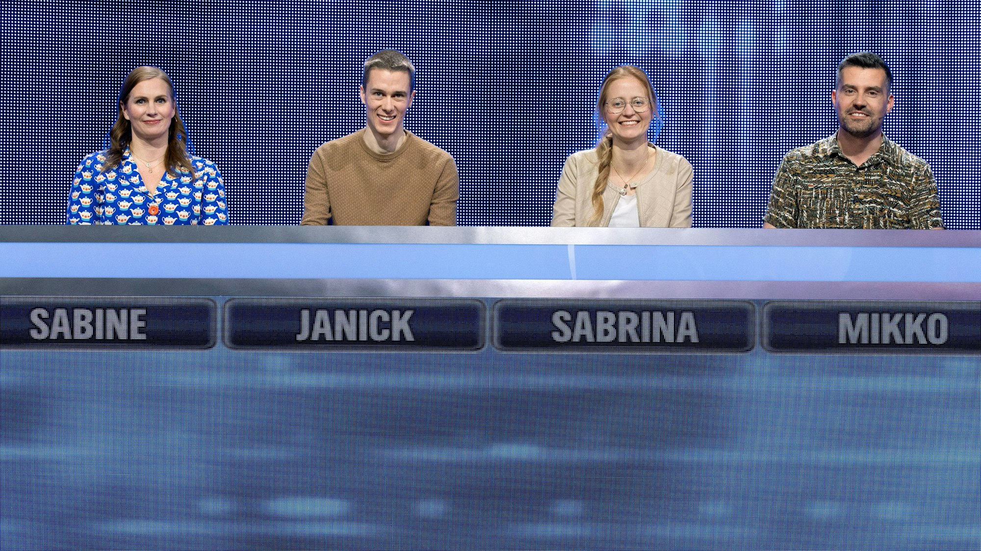 Die Kandidaten der ARD-Quizshow „Gefragt – Gejagt“ am Dienstag (28. Mai). Der Kölner Mikko Bayer (r.) erspielte 5500 Euro.