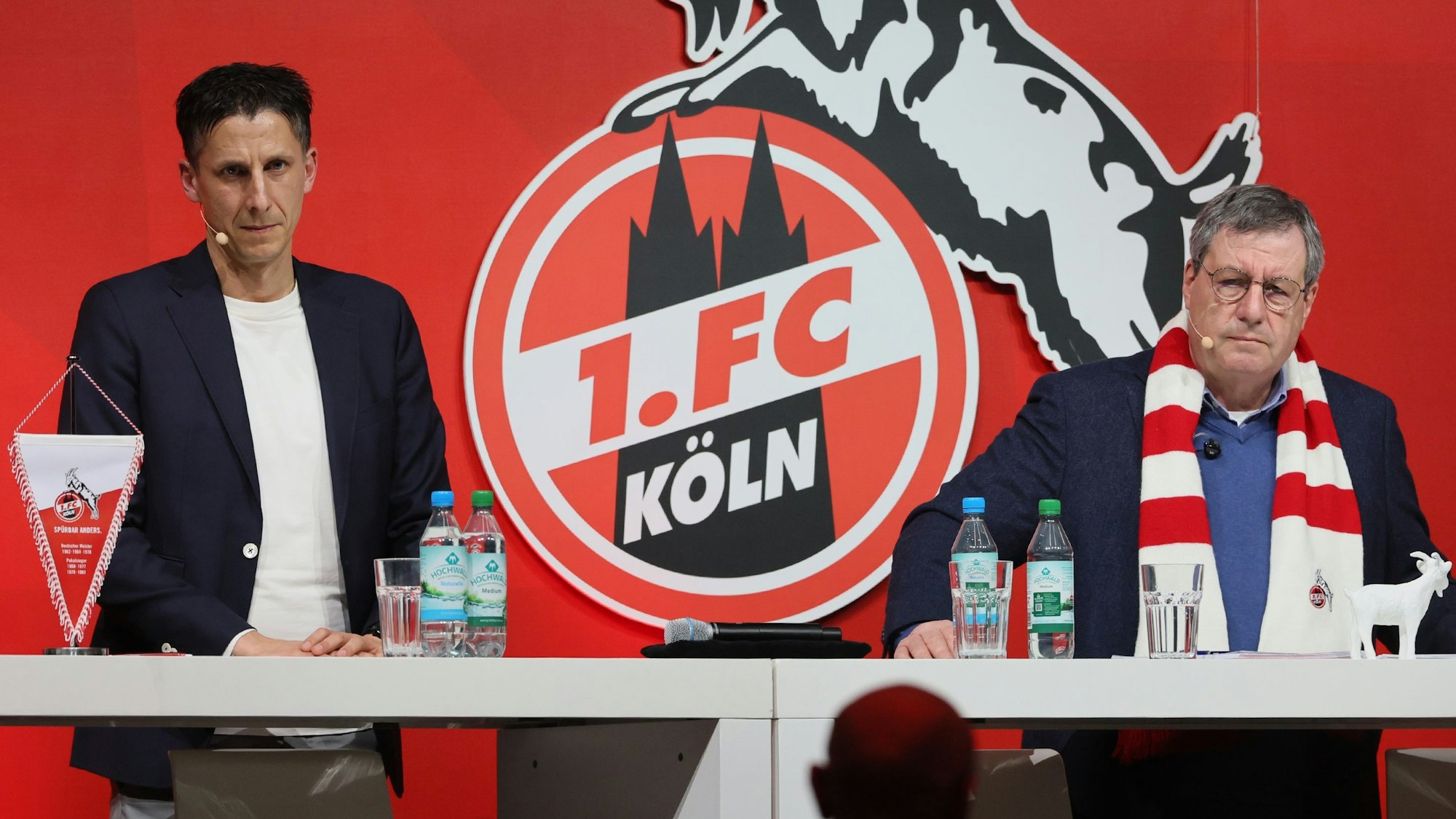 Christian Keller und Werner Wolf beim FC-Stammtisch im Januar 2024
