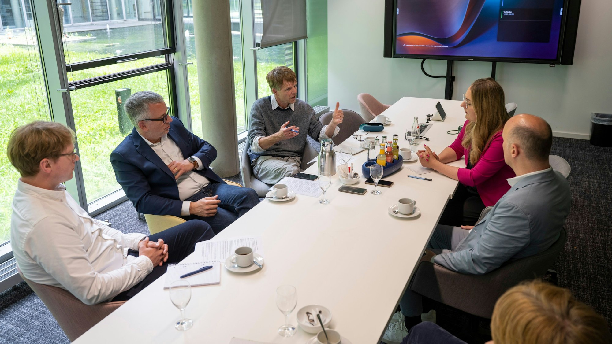 31.05.2024, Köln:
Doppelinterview mit Sven Lehmann und Katharina Dröge. (Bündnis 90/Die Grünen).
Foto: Uwe Weiser
