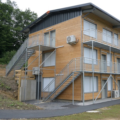 Das Foto zeigt die Unterkunft für Geflüchtete in Kürten-Mitte