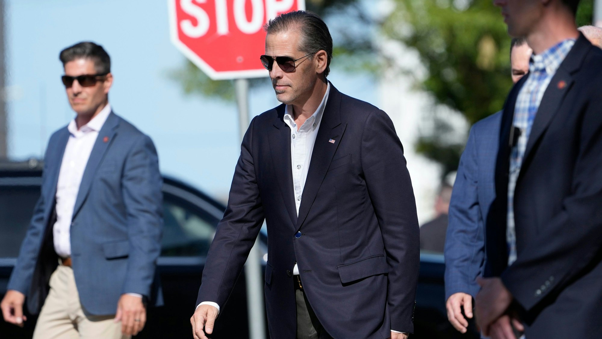 Hunter Biden (m.) im US-Bundesstaat Delaware am Samstag (1. Juni).