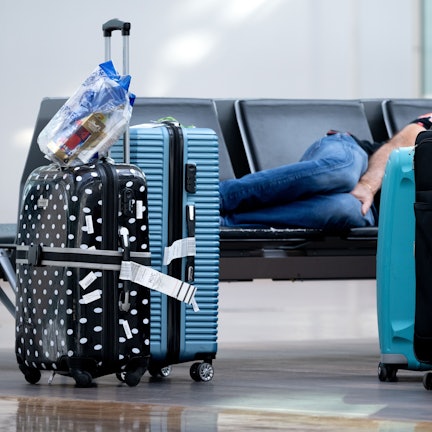 Koffer von Reisenden am Flughafen München.