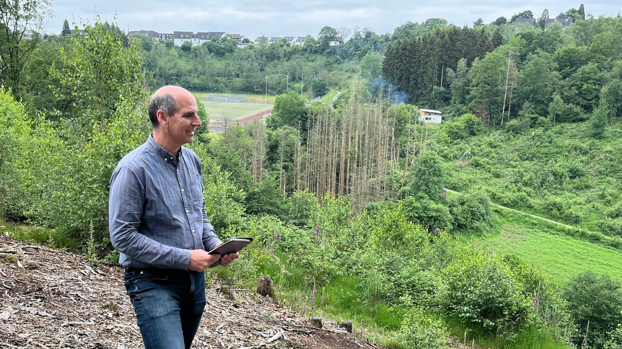 Markus Lüdorf plant den Erlebnispark Eckenhagen mit Sommerrodelbahn.