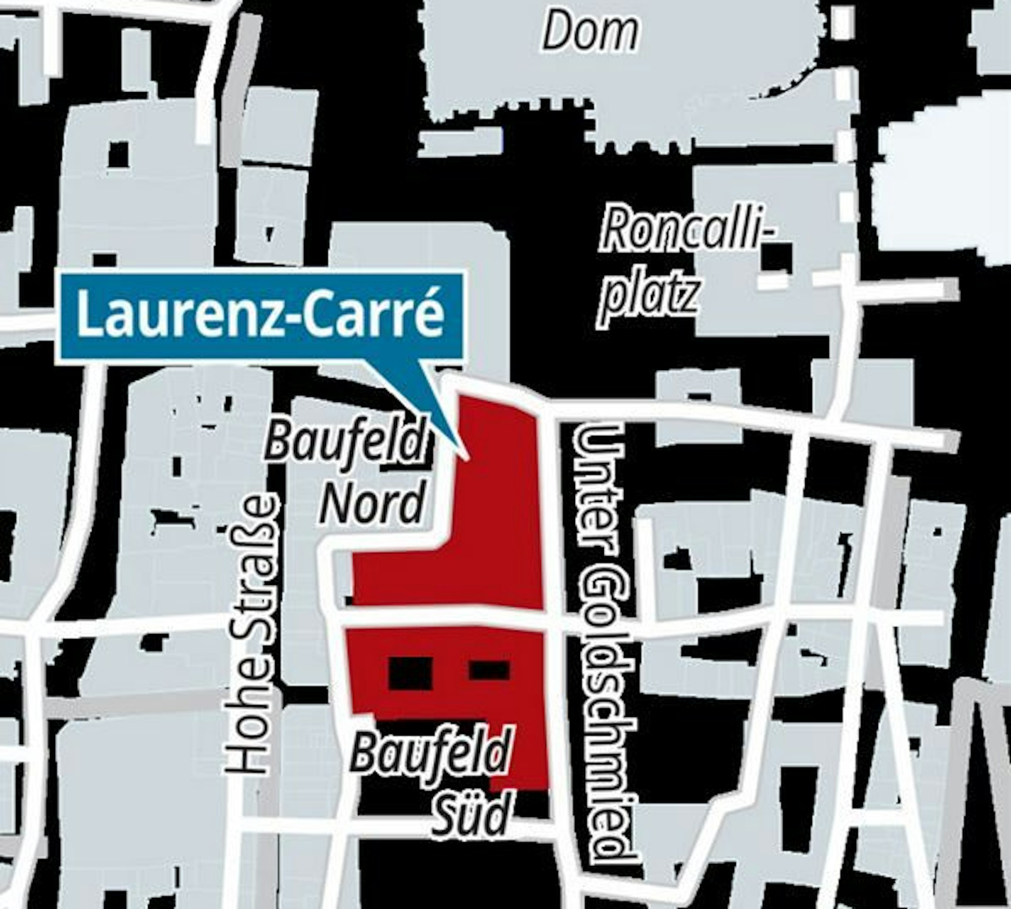 Die Grafik zeigt die Übersicht über das Laurenz-Carré.