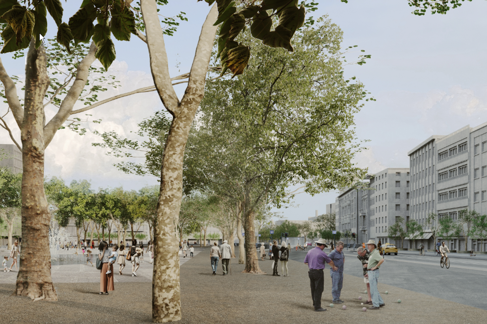 So könnte der Neumarkt in Köln ohne Stadtbahngleise aussehen.