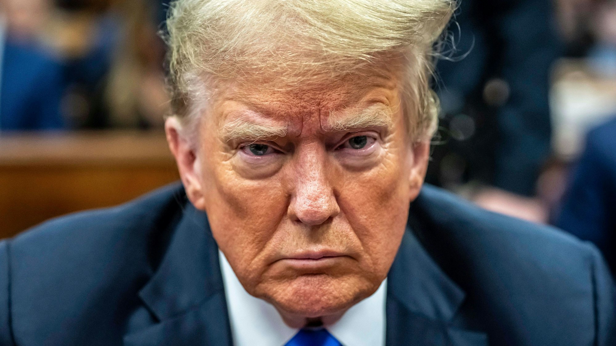 Der ehemalige US-Präsident Donald Trump vor Gericht in New York. Der Republikaner wurde in allen Anklagepunkten schuldig gesprochen. (Archivbild)