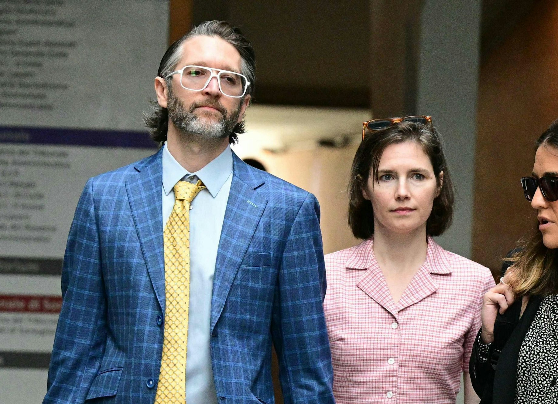 Amanda Knox (r.) mit ihrem Ehemann Christopher Robinson in Florenz.