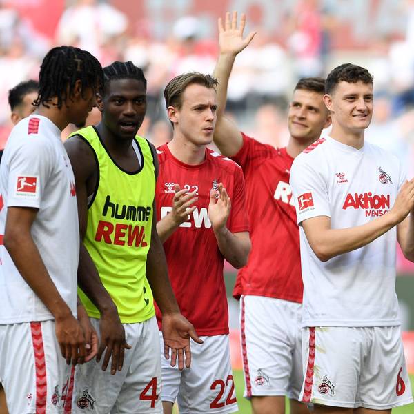 Eric Martel nach dem Sieg über Union Berlin; der U21-Nationalspieler will auch in der kommenden Saison im FC-Trikot Freude verbreiten.