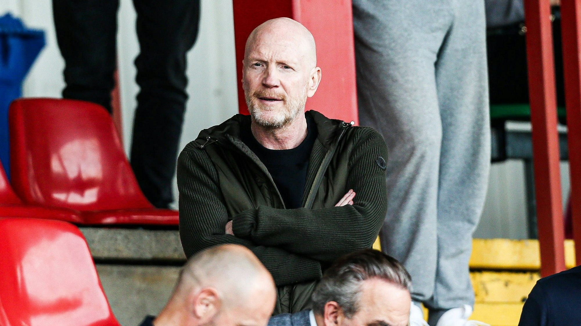 Matthias Sammer auf der Tribüne im Mai 2024.
