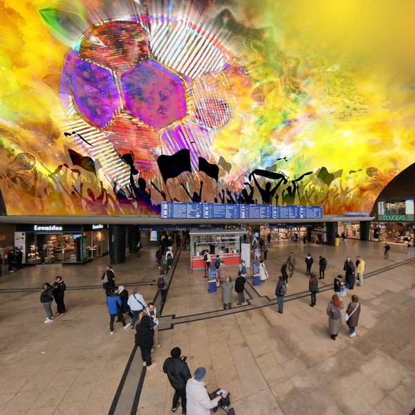 Im Kölner Hauptbahnhof wird es während der Fußball-Europameisterschaft eine Video-Installation geben.