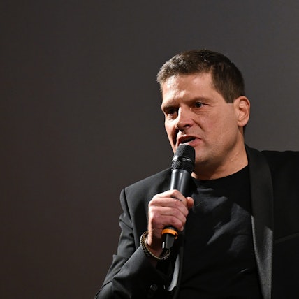 Der ehemalige Radprofi Jan Ullrich spricht nach der Vorstellung seiner Dokumentation.