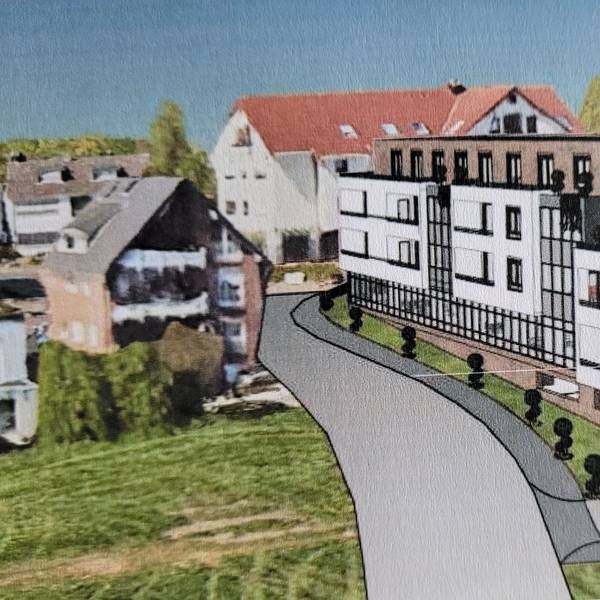 Eine Darstellung des umstrittenen Wohn- und Geschäftshauses in Herkenrath.