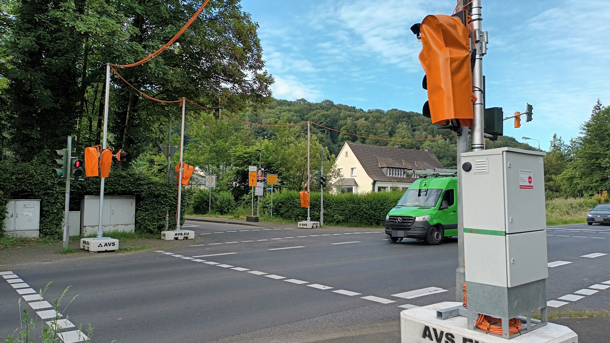 Baustellenampeln waren noch außer Betrieb