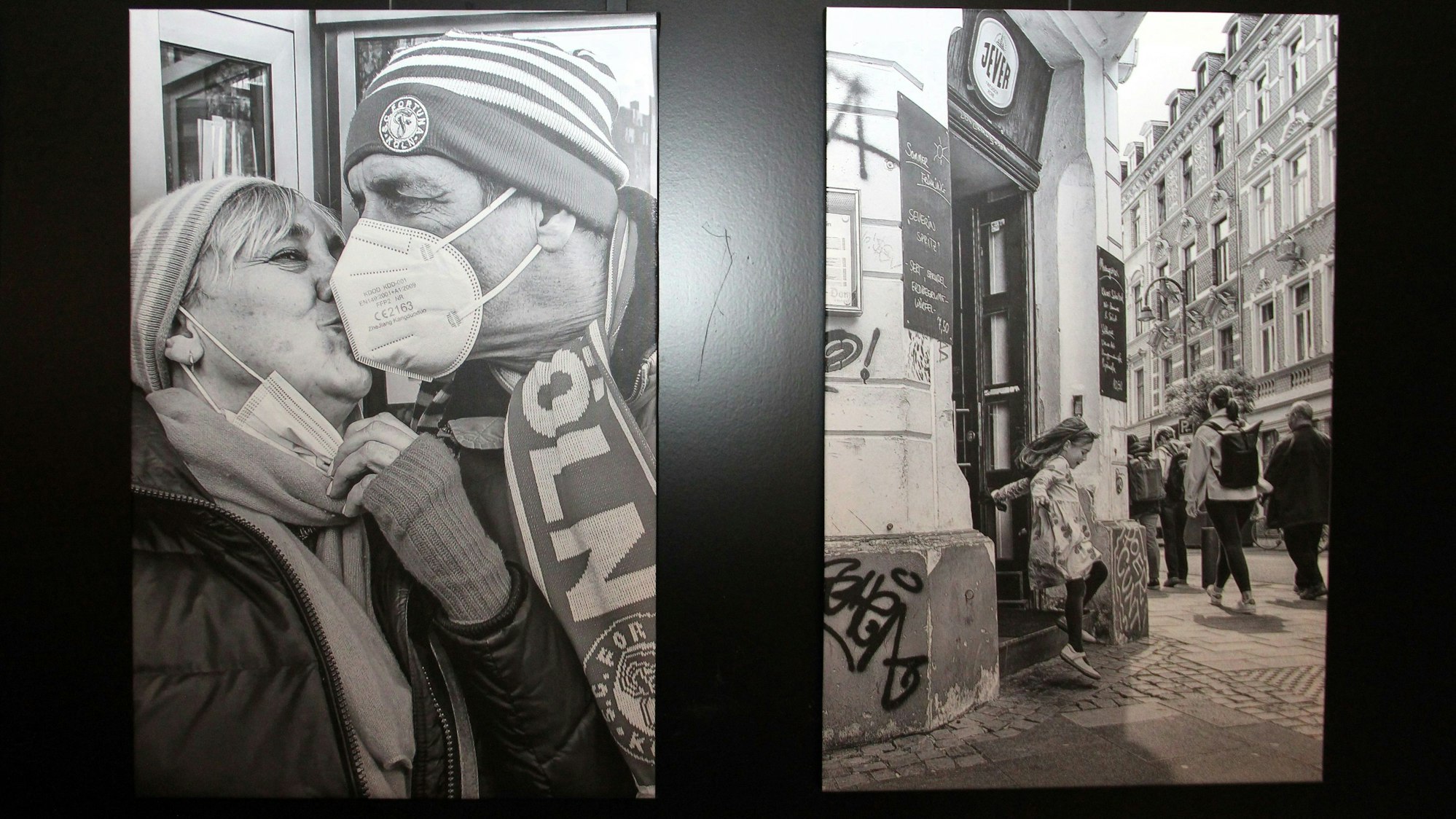 Die Fotoausstellung spiegelt das urbane Leben während der Corona-Pandemie wider.