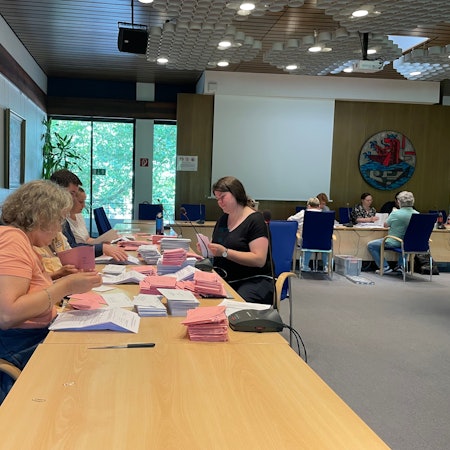 In Leichlingen haben bei der Europawahl insgesamt 15.888 Wahlbereichtigte ihre Stimme abgegeben.