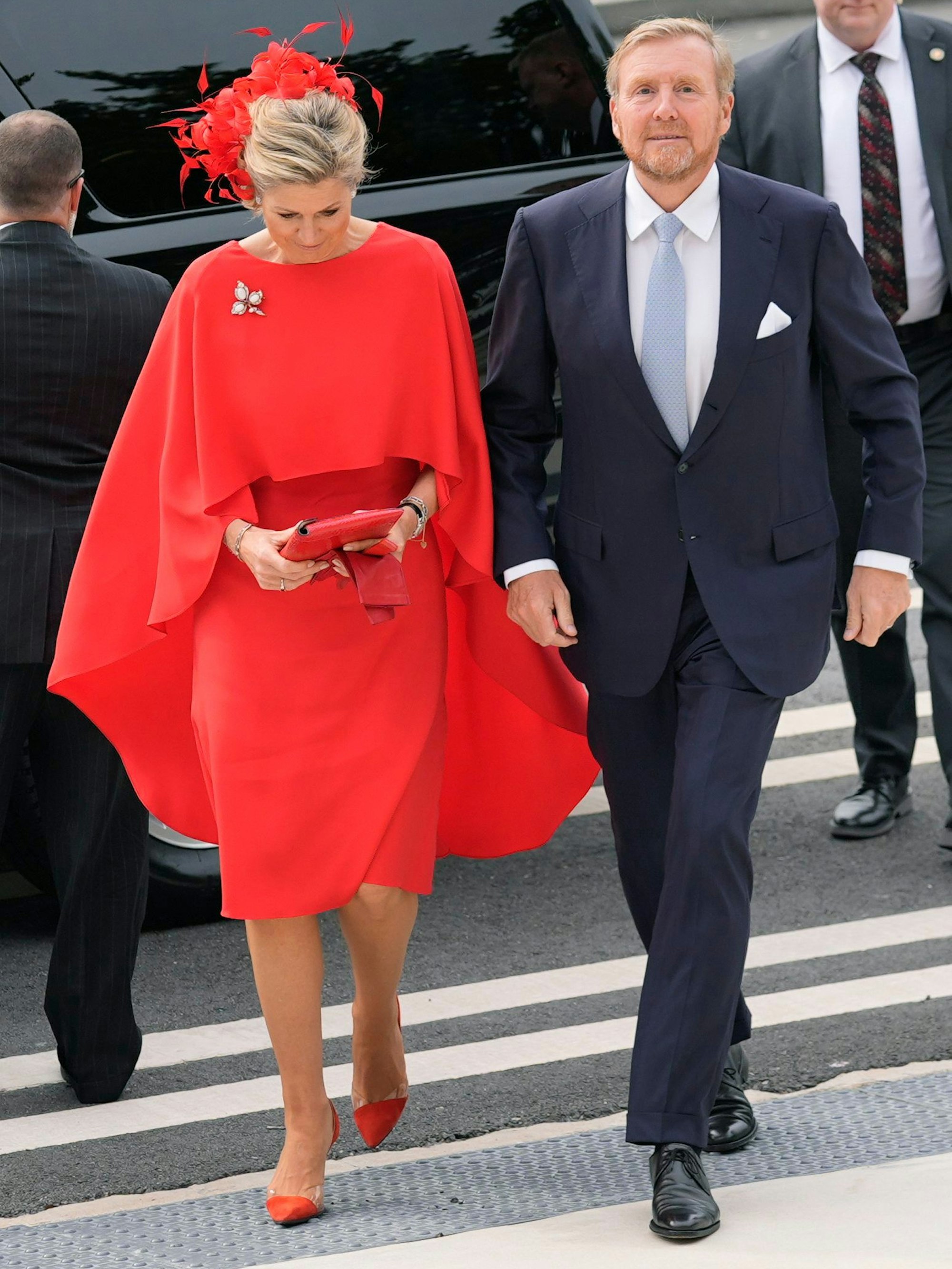 König Willem-Alexander und Königin Maxima der Niederlande erreichen das Georgia State Capitol Building.