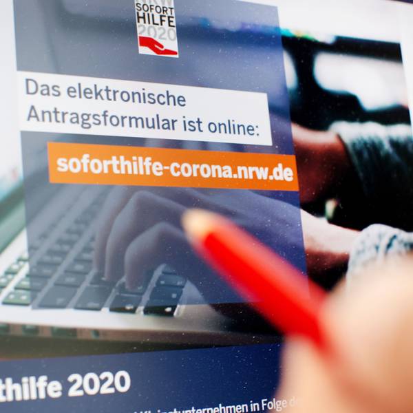 Das Foto zeigt die Internetseite des Wirtschaftsministeriums NRW.